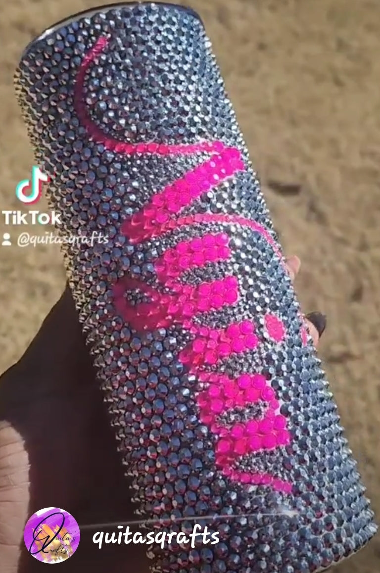 Custom 20oz Tumbler, Skinny Bling Tumbler, Tumbler